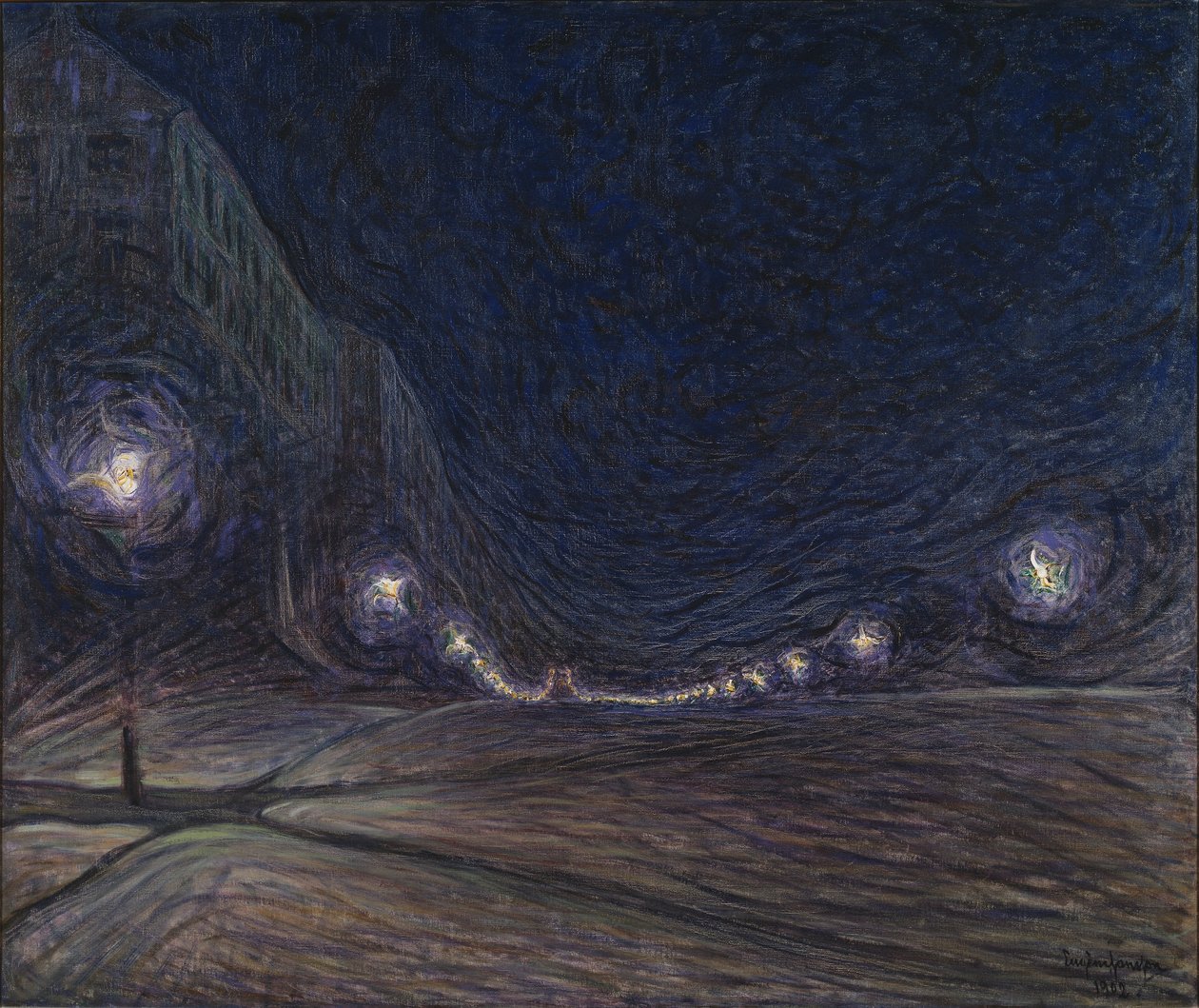 Hornsgatan de Nuit, 1902 - Eugène Jansson