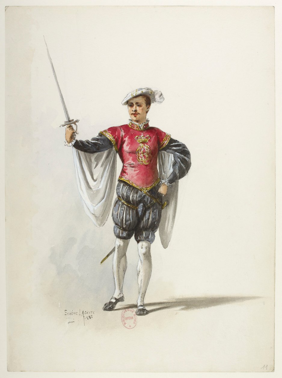 Btv1b84558104 11 - Saint-Saëns - Henry VIII - Maquettes de costumes - Lacoste - 11ème Costume - Eugene Lacoste