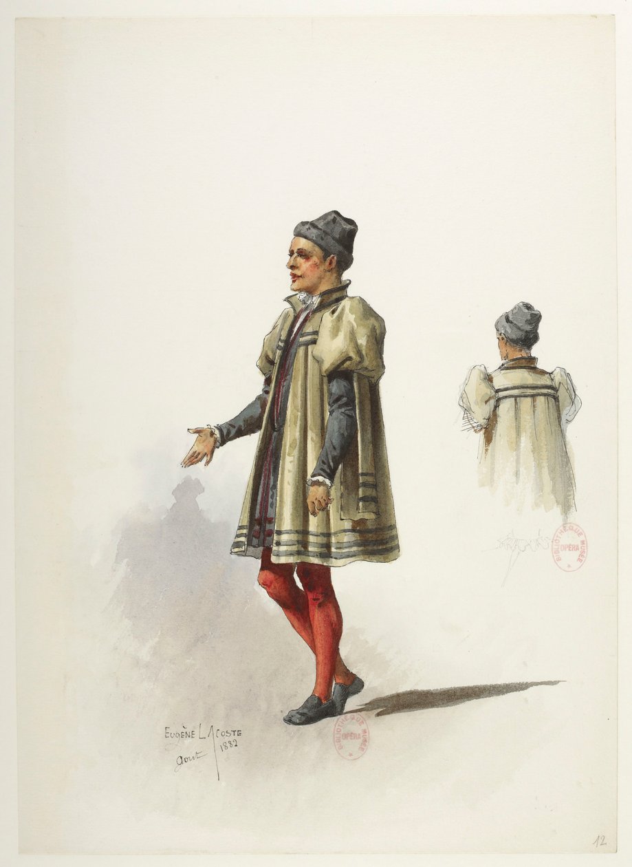 Btv1b84558104 12 - Saint-Saëns - Henry VIII - Maquettes de costumes - Lacoste - 12e Costume - Eugene Lacoste