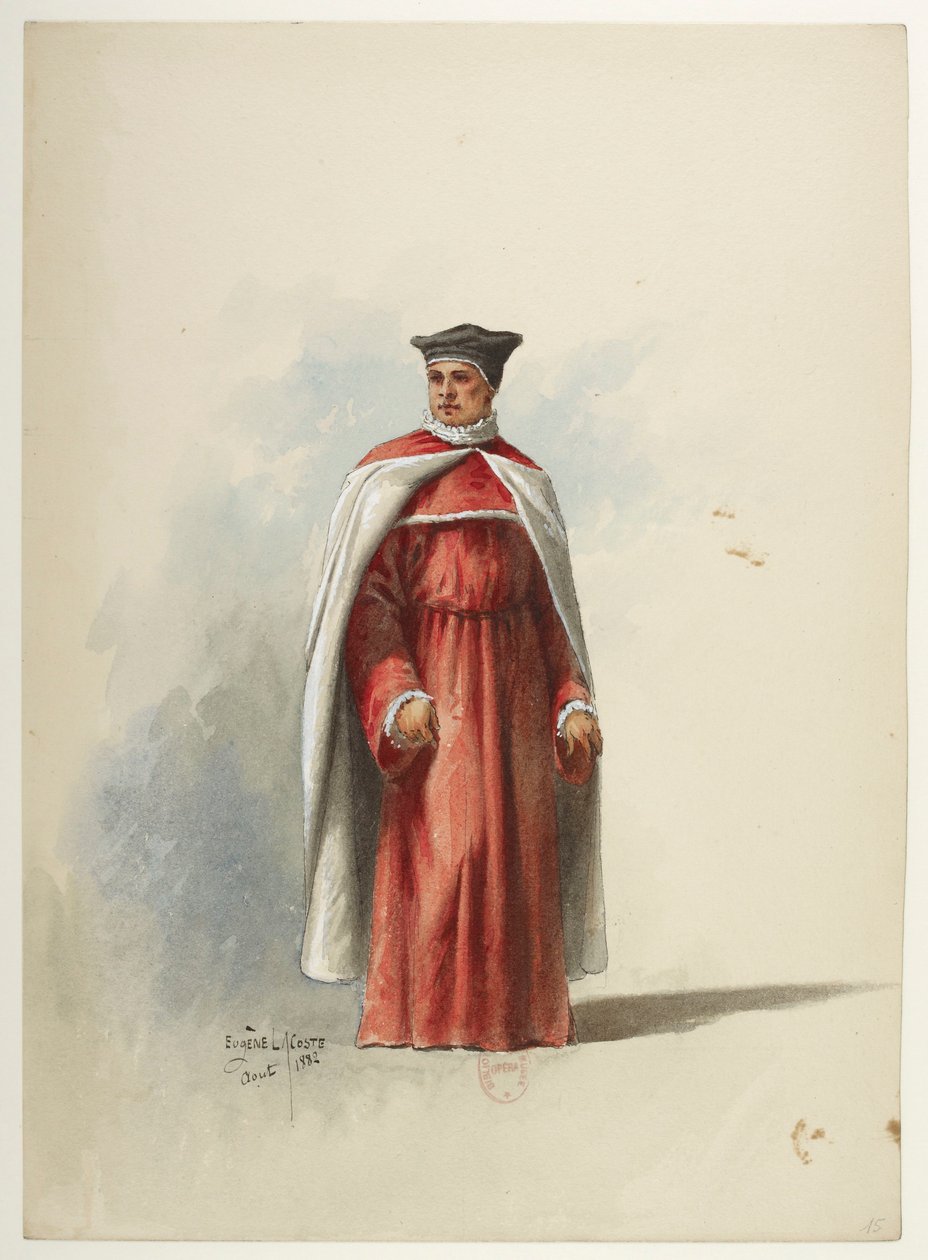 Btv1b84558104 15 - Saint-Saëns - Henry VIII - Maquettes de costumes - Lacoste - 15th Costume - Eugene Lacoste