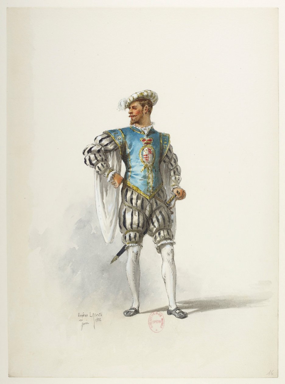 Btv1b84558104 16 - Saint-Saëns - Henry VIII - Maquettes de costumes - Lacoste - 16e Costume - Eugene Lacoste