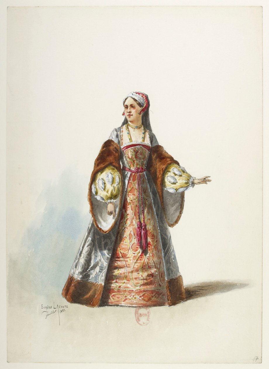 Btv1b84558104 17 - Saint-Saëns - Henry VIII - Maquettes de costumes - Lacoste - 17e Costume - Eugene Lacoste