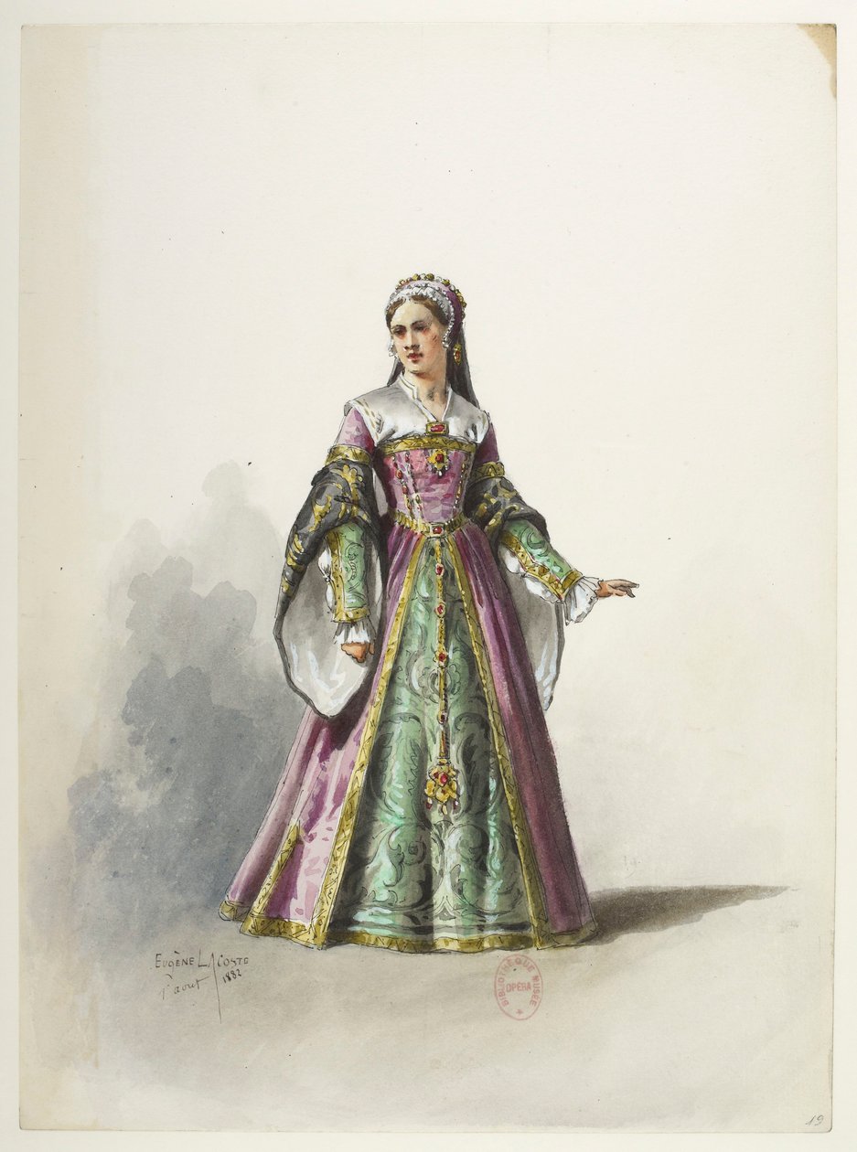Btv1b84558104 19 - Saint-Saëns - Henry VIII - Maquettes de costumes - Lacoste - 19e Costume - Eugene Lacoste