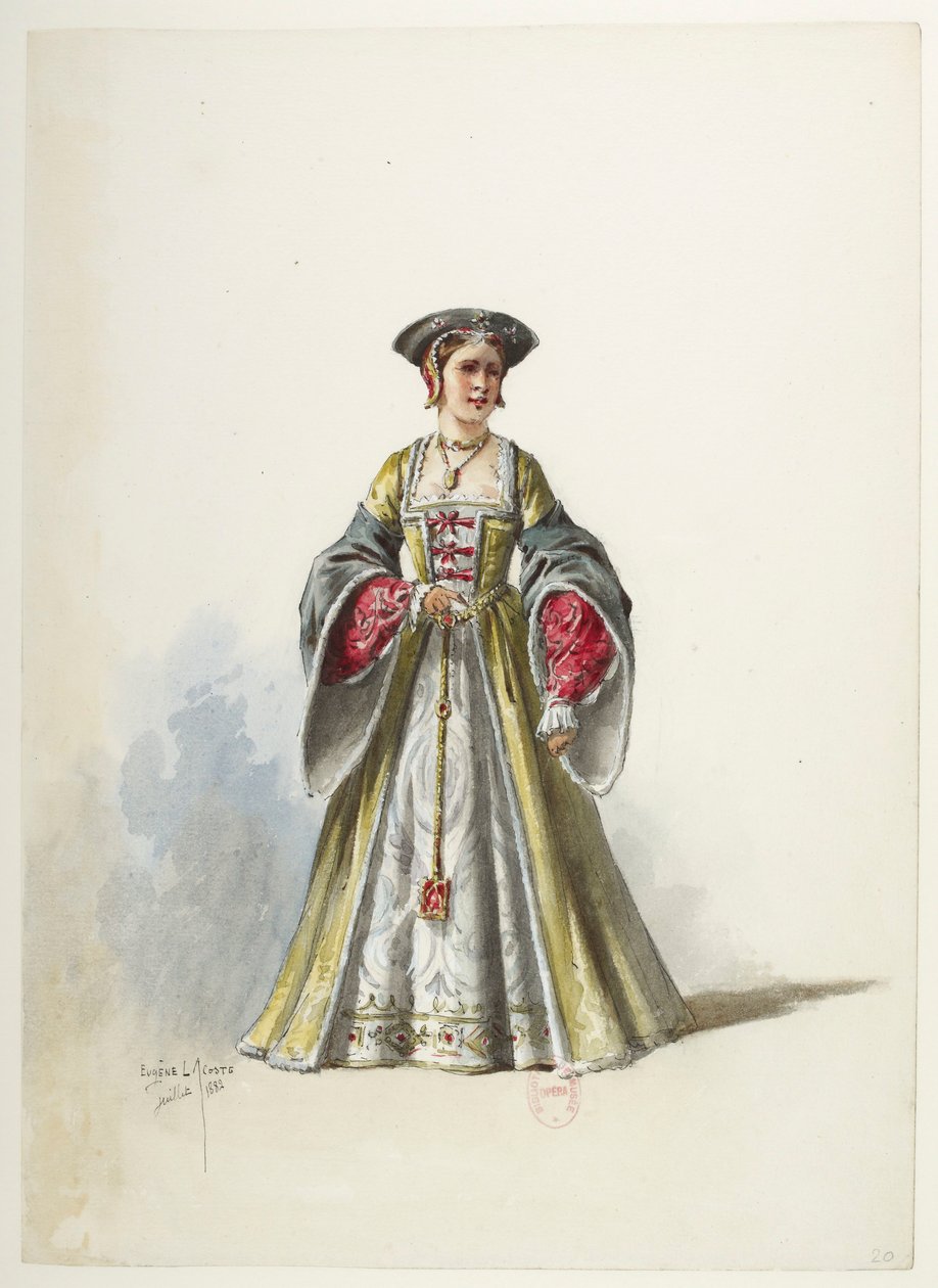 Btv1b84558104 20 - Saint-Saëns - Henry VIII - Maquettes de costumes - Lacoste - 20e Costume - Eugene Lacoste