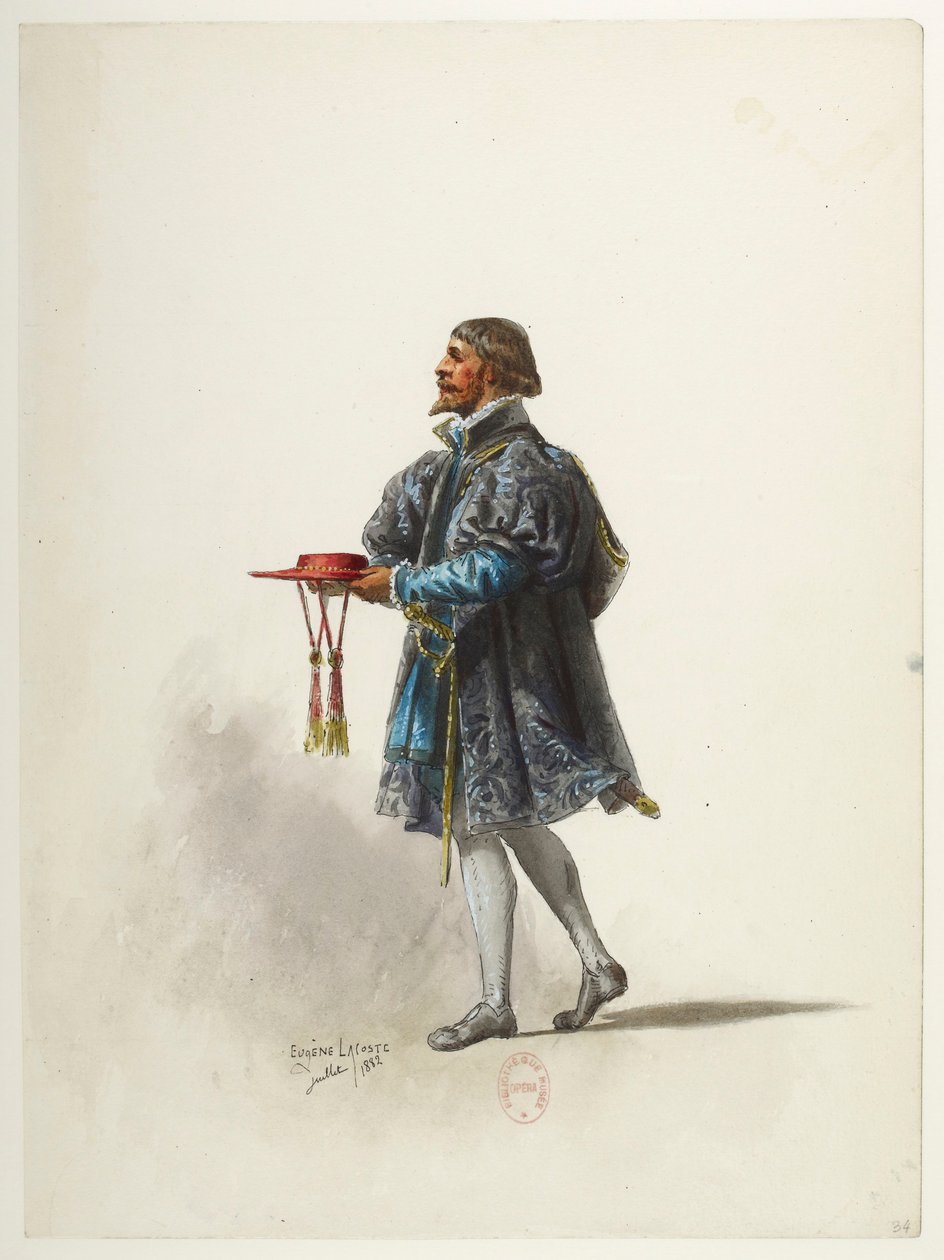 Btv1b84558104 34 - Saint-Saëns - Henry VIII - Maquettes de costumes - Lacoste - 34. Costume - Eugene Lacoste