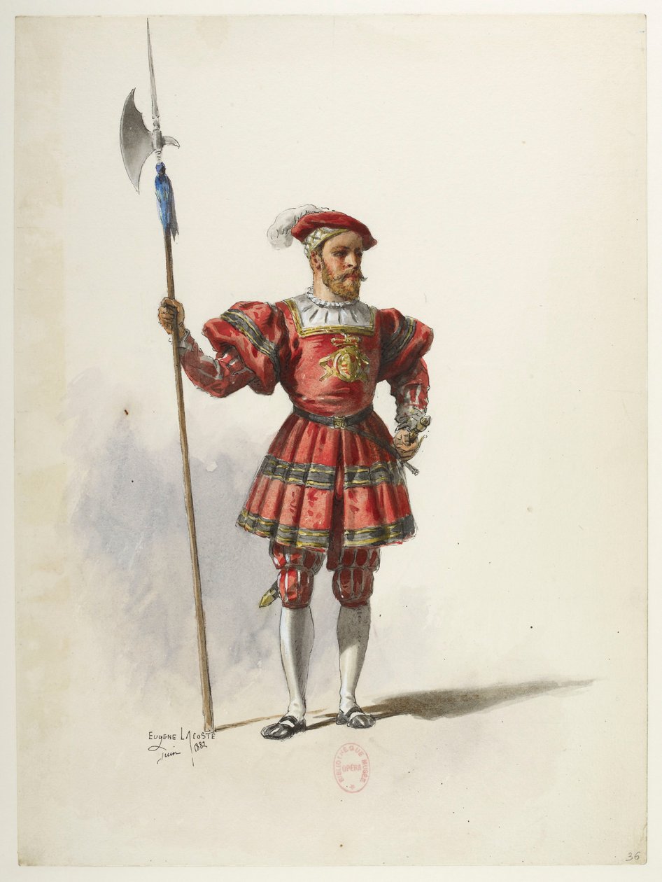Btv1b84558104 36 - Saint-Saëns - Henry VIII - Maquettes de costumes - Lacoste - 36. Costume - Eugene Lacoste