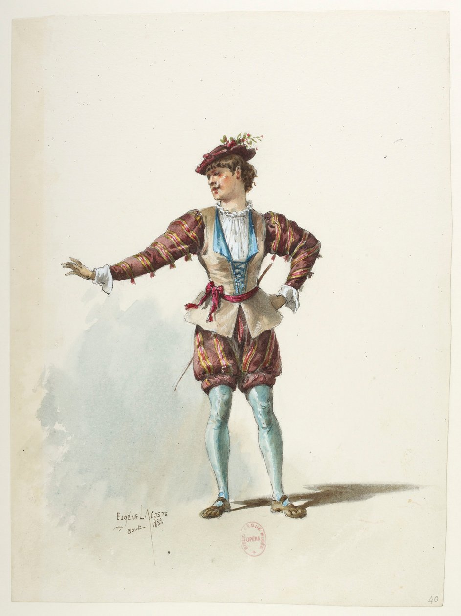 Btv1b84558104 40 - Saint-Saëns - Henry VIII - Modèles de costumes - Lacoste - 40. Costume - Eugene Lacoste