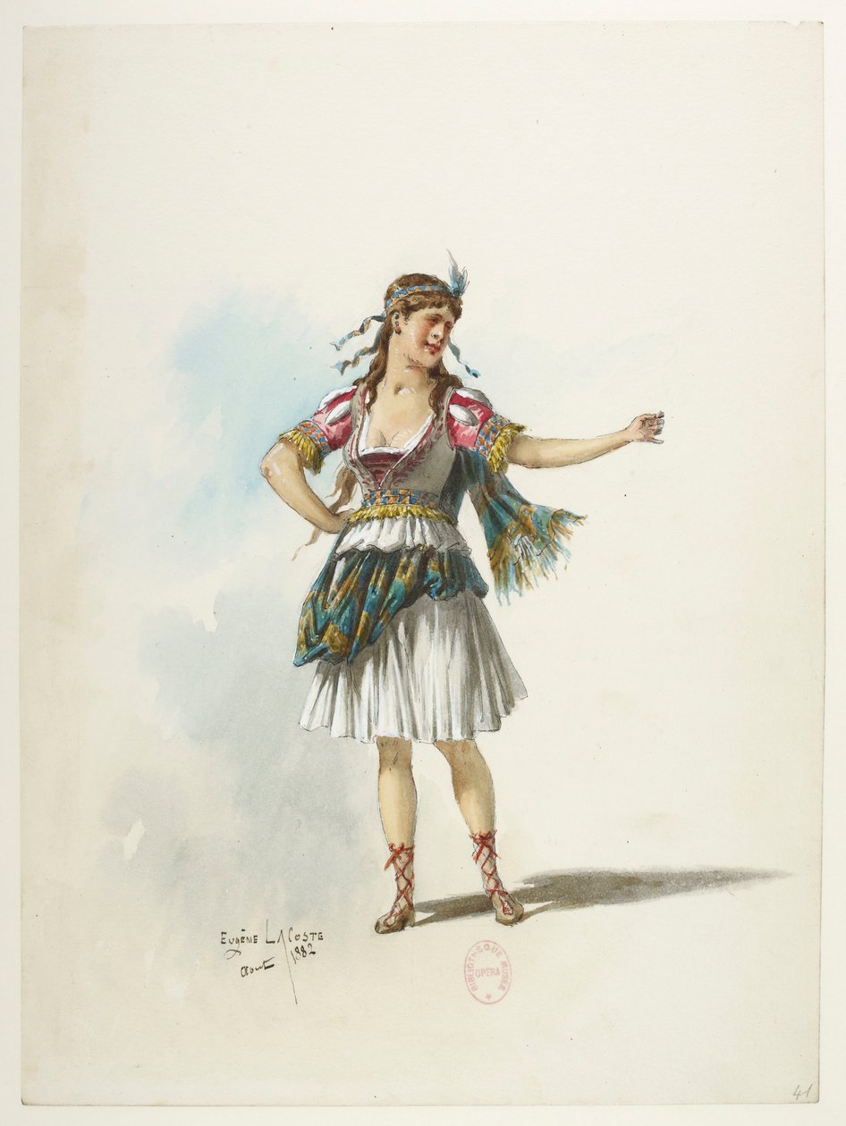 Btv1b84558104 41 - Saint-Saëns - Henry VIII - Maquettes de costumes - Lacoste - 41. Costume - Eugene Lacoste