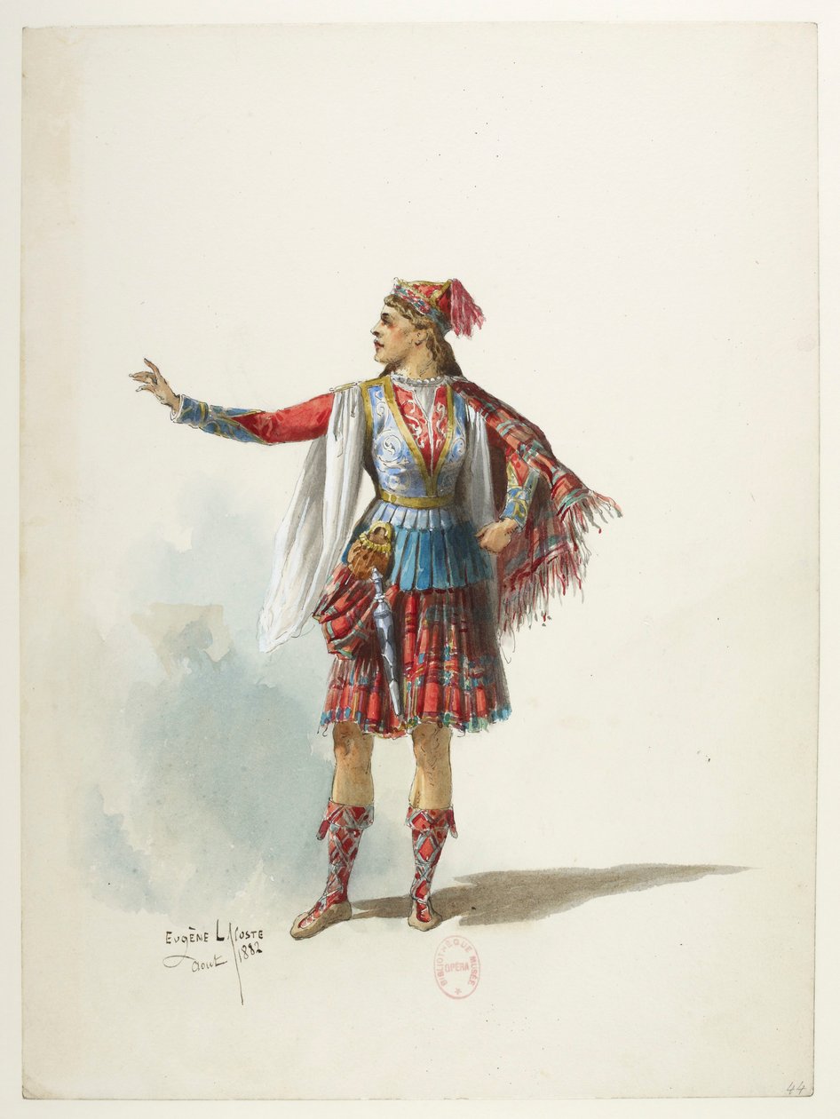 Btv1b84558104 44 - Saint-Saëns - Henry VIII - Modèles de costumes - Lacoste - 44. Costume - Eugene Lacoste