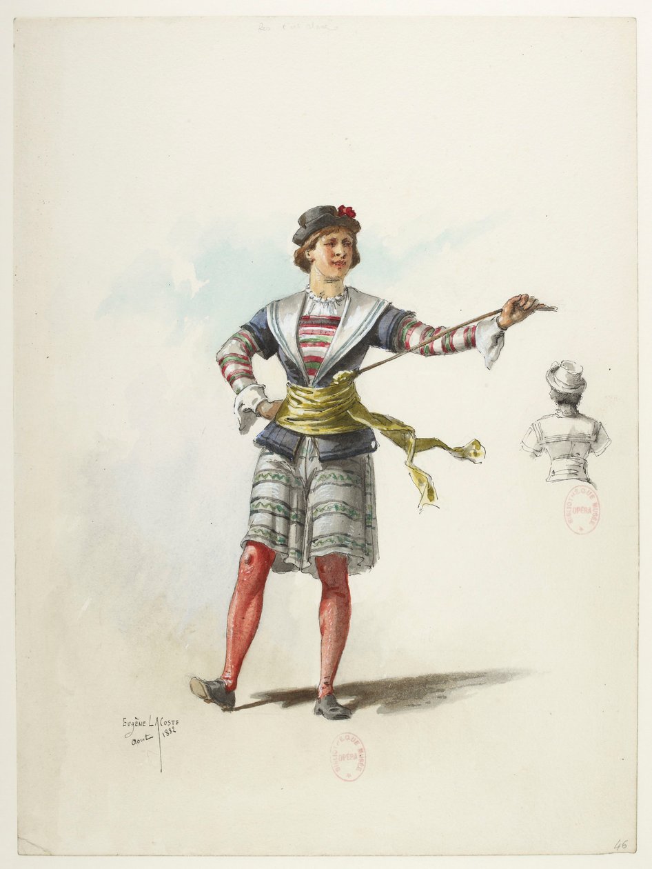 Btv1b84558104 46 - Saint-Saëns - Henri VIII - Modèles de costumes - Lacoste - 46. Costume - Eugene Lacoste