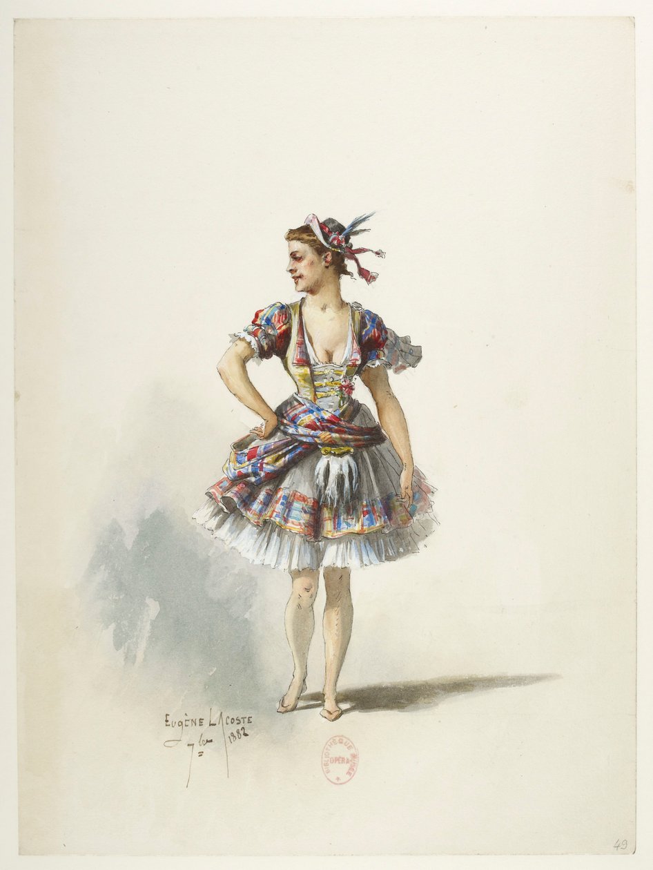 Btv1b84558104 49 - Saint-Saëns - Henry VIII - Modèles de costumes - Lacoste - 49. Costume - Eugene Lacoste