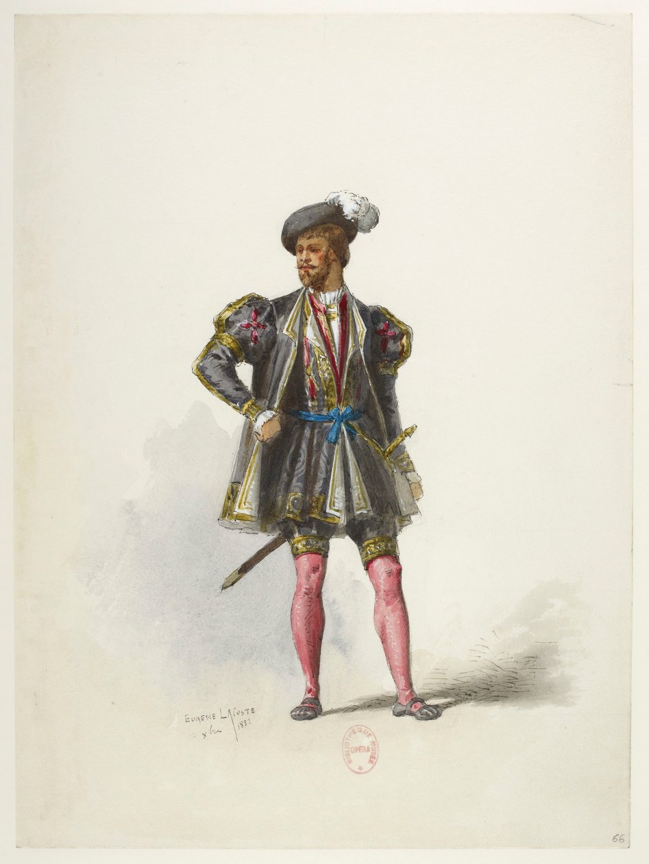 Btv1b84558104 68 - Saint-Saëns - Henry VIII - Maquettes de costumes - Lacoste - 66ème Costume - Eugene Lacoste