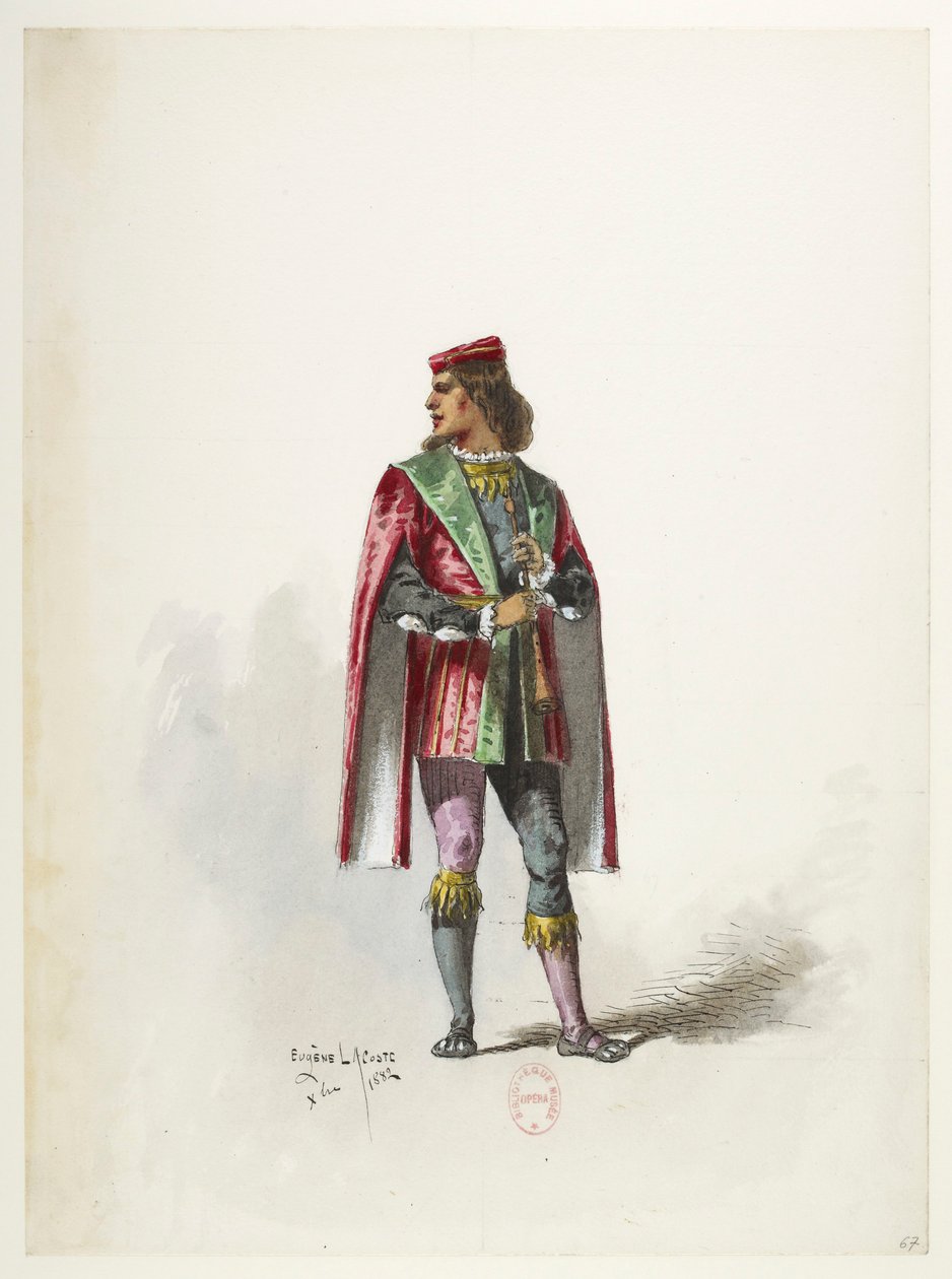 Btv1b84558104 69 - Saint-Saëns - Henry VIII - Maquettes de costumes - Lacoste - 67ème Costume - Eugene Lacoste