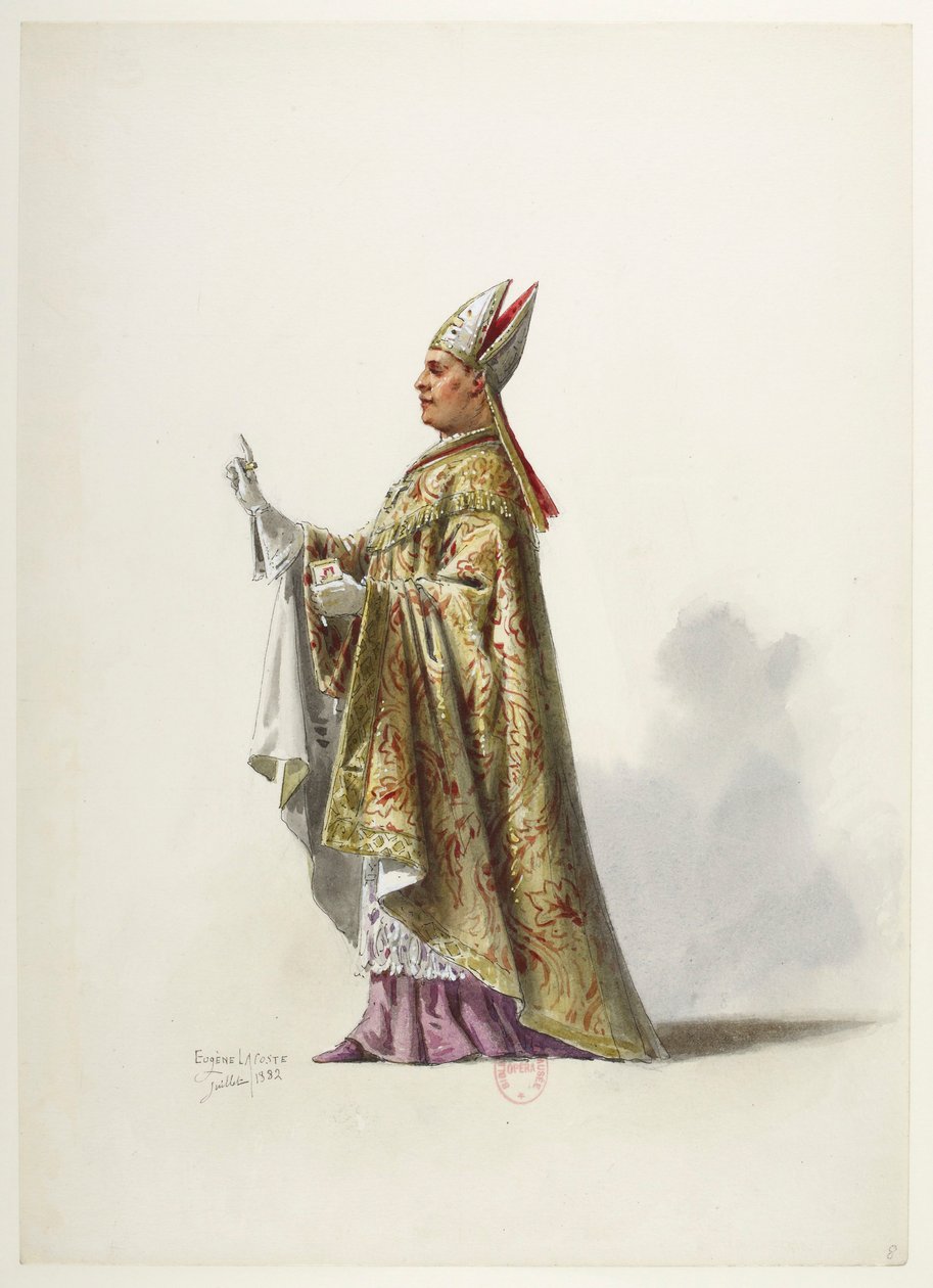 Saint-Saëns - Henry VIII - Maquettes de costumes - Lacoste - 8. Costume - Eugene Lacoste