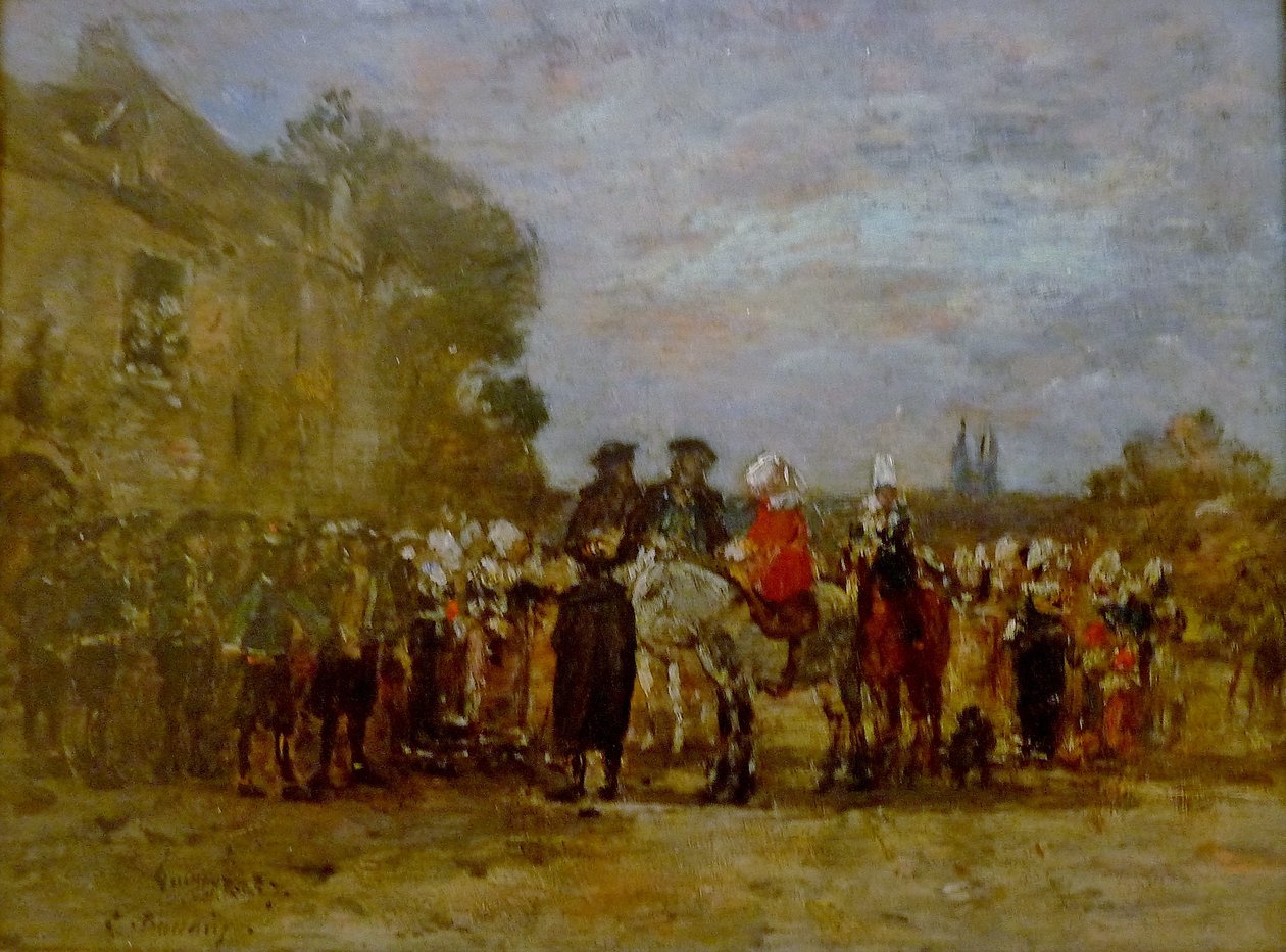 Français :  Noce à Quimper Mariage à Quimper - Eugene Louis Boudin