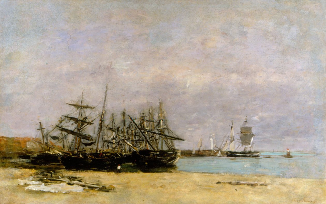 Portrieux - Navires échoués - Eugene Louis Boudin