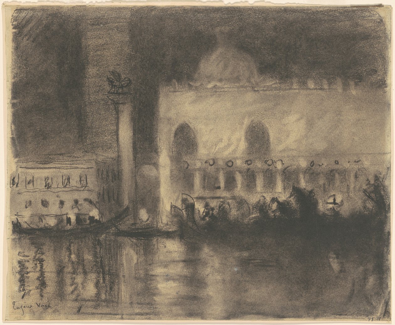 Souvenir de Venise : le Palazzo Ducale et la Piazzetta - Eugène Vail