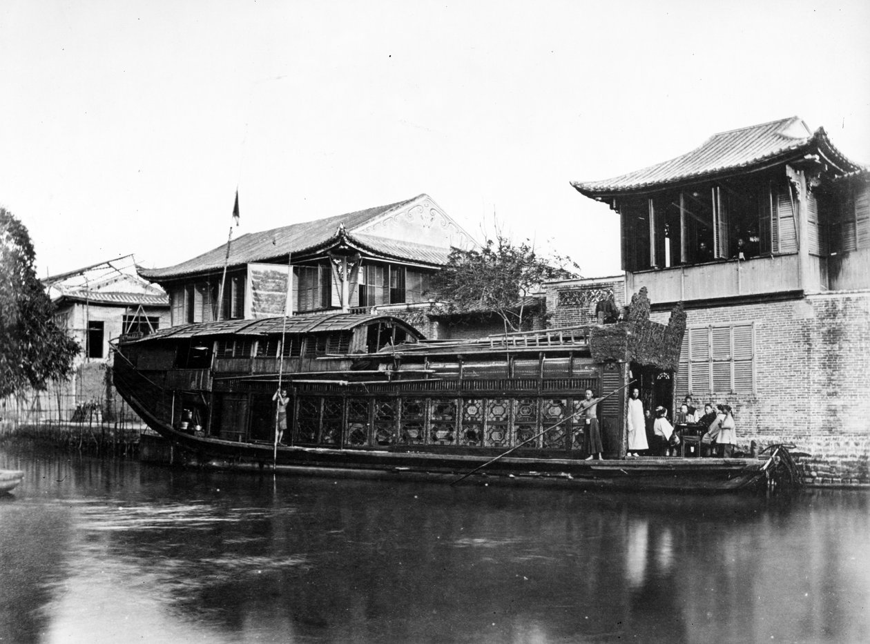 Bateau-fleur, Canton, vers 1880 - European Photographer