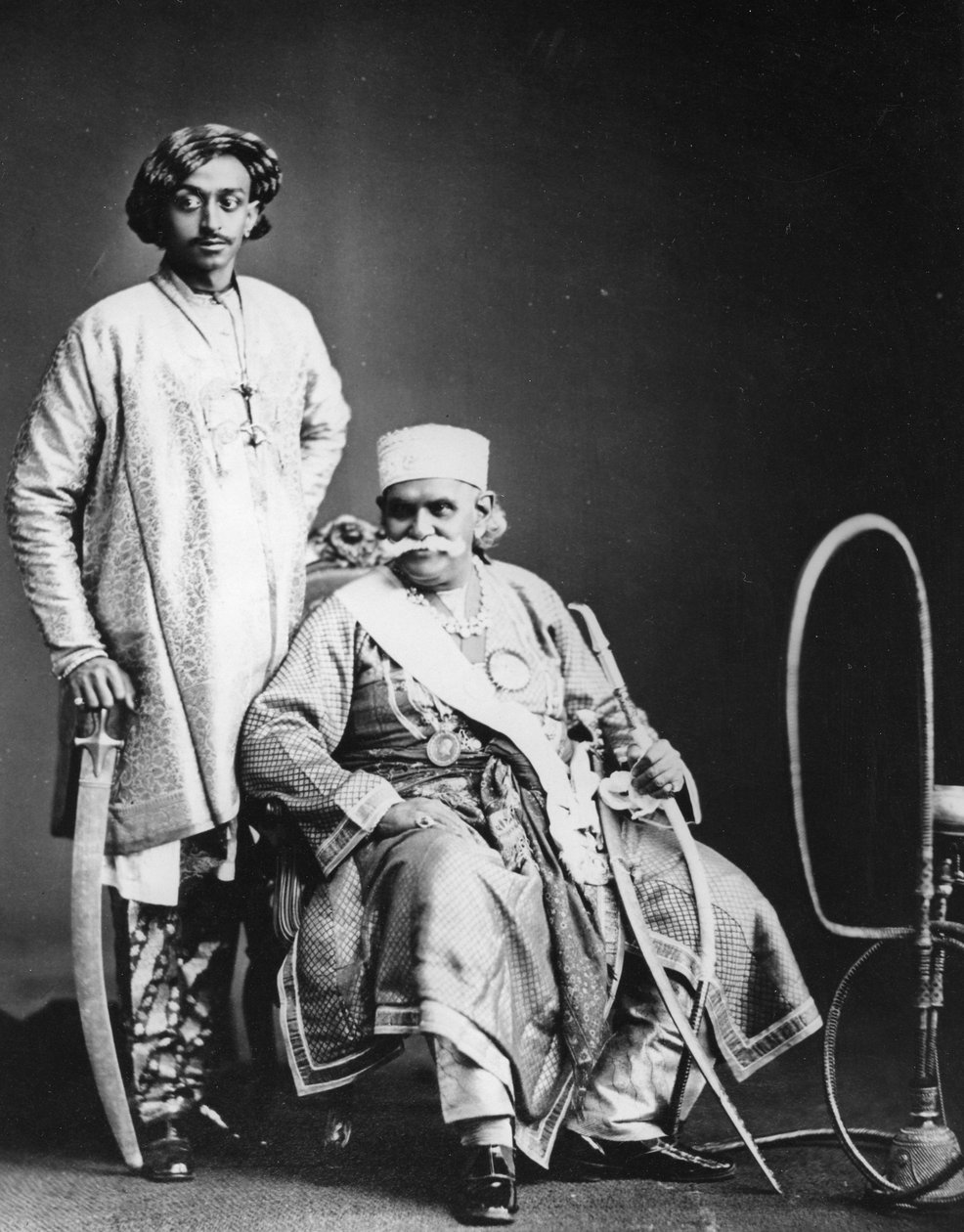 Le Maharaja de Bénarès et son fils, vers 1870 - European Photographer