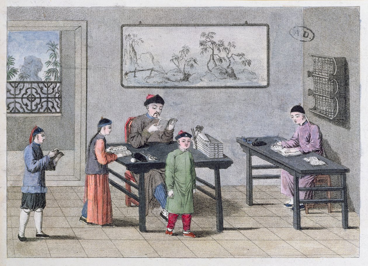 Une école chinoise, vers 1810 - European School