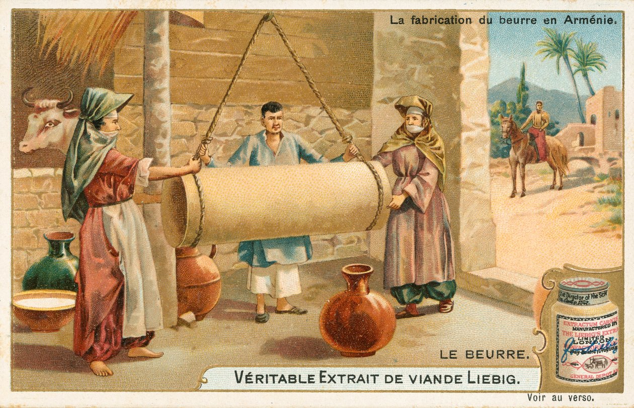 Beurre, carte de Liebig, début du 20e siècle (chromo) - European School