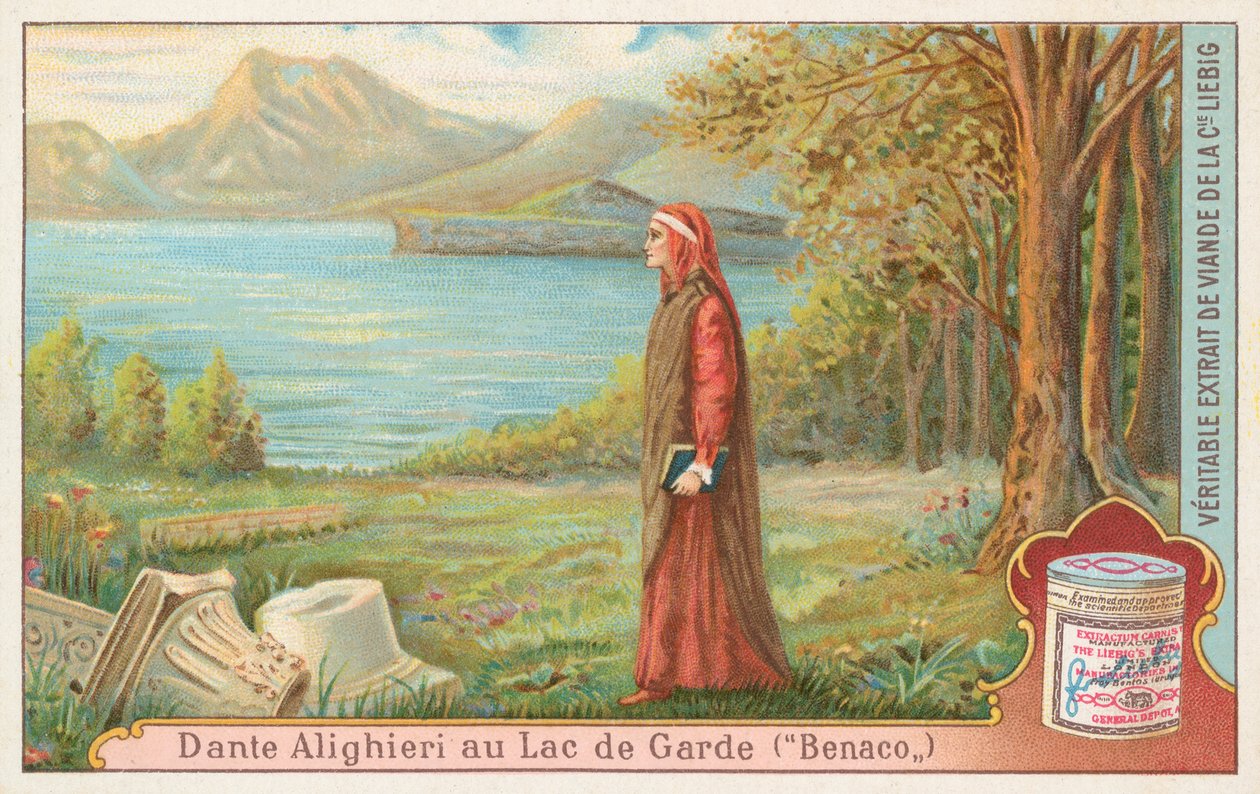 Dante, carte de Liebig, début du 20e siècle (chromo) - European School