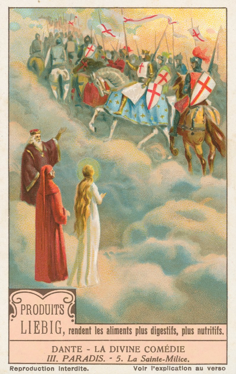 Dante, La Divine Comédie, carte Liebig, début du 20e siècle (chromo) - European School