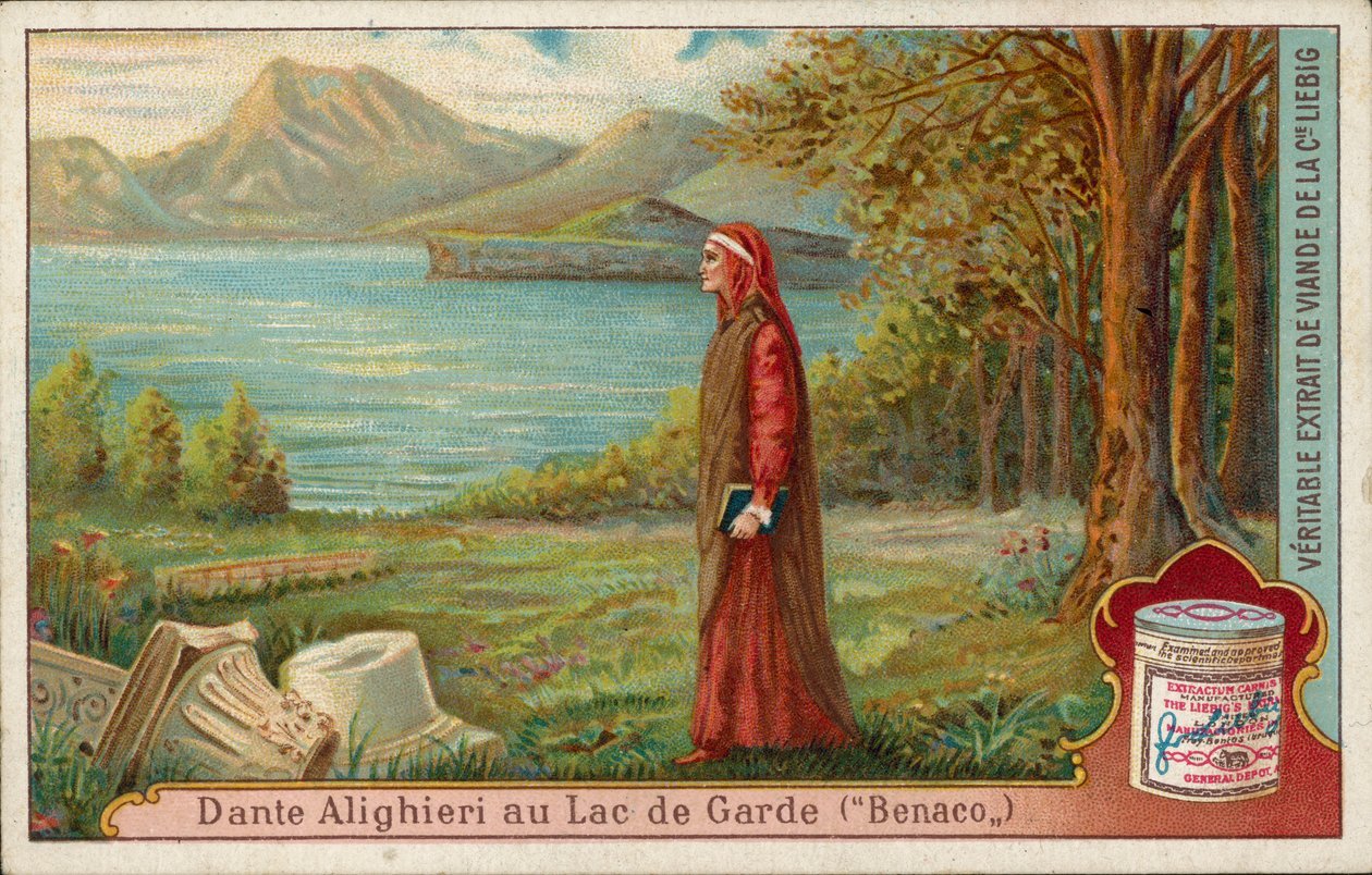 Dante au lac de Garde (chromolitho) - European School