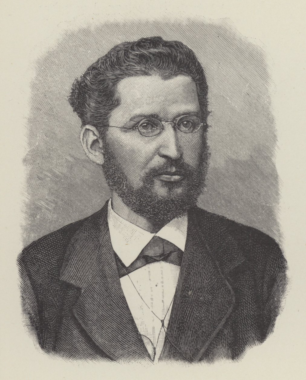 Edward Bernstein, philosophe et homme politique social-démocrate allemand (lithographie) - European School