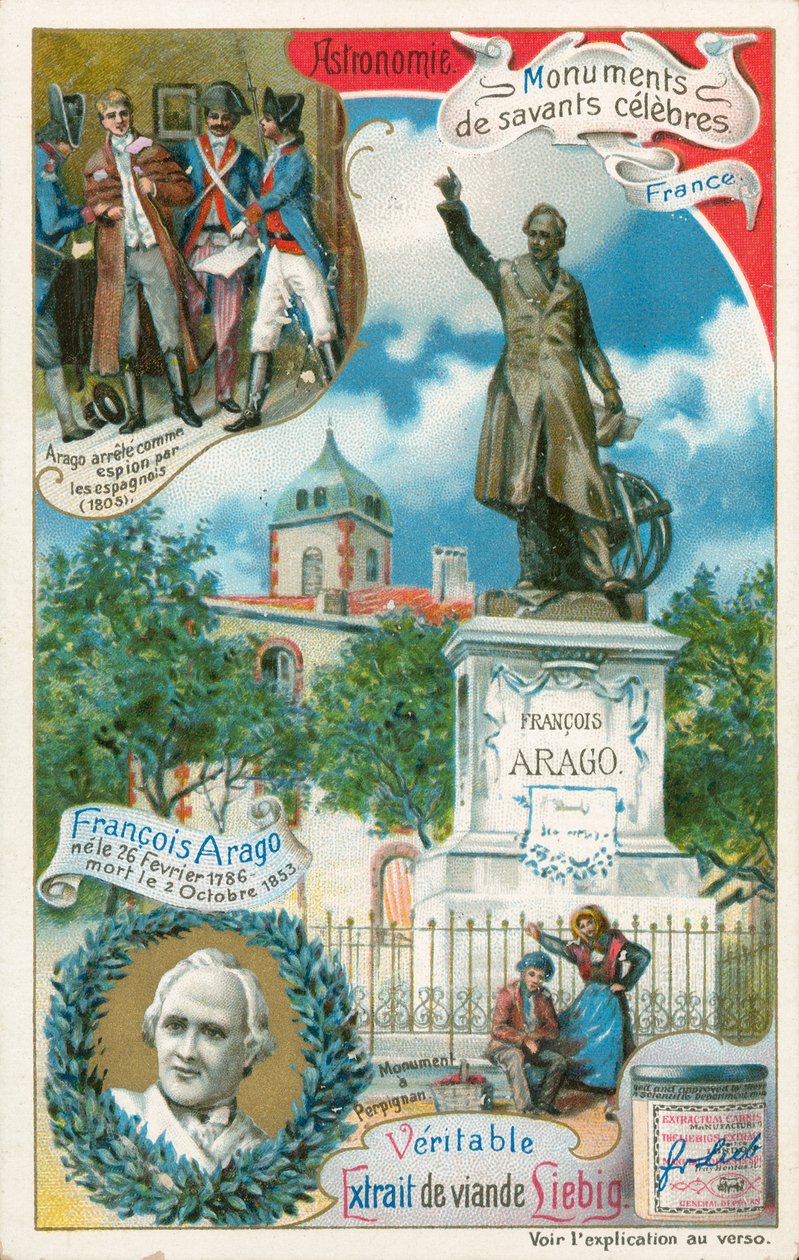 François Arago, Carte de Liebig, début du 20e siècle (chromo) - European School