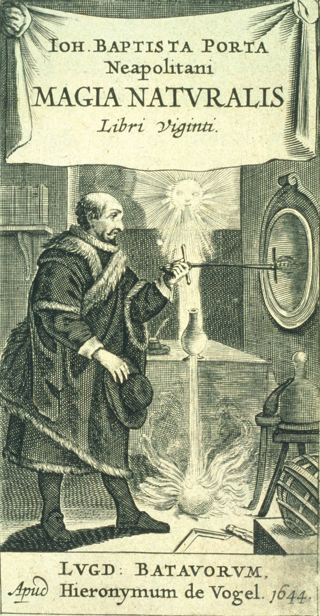 Frontispice de Magiae Naturalis Libri Viginti par Giovanni Battista della Porta, 1644 - European School