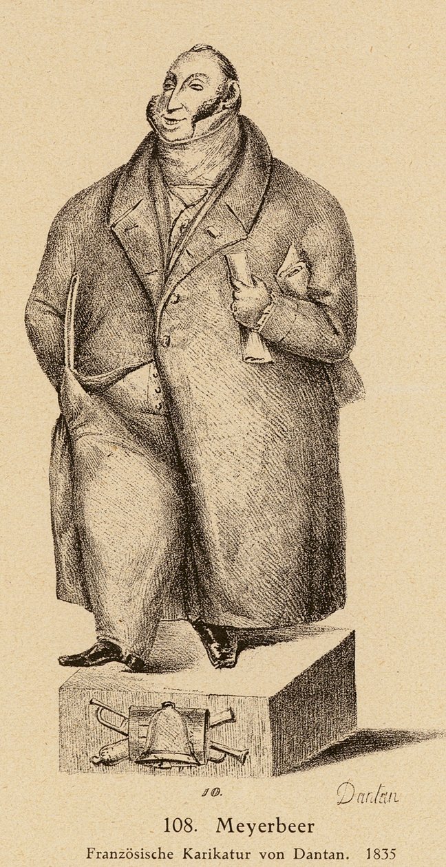 Giacomo Meyerbeer, compositeur juif allemand (lithographie) - European School