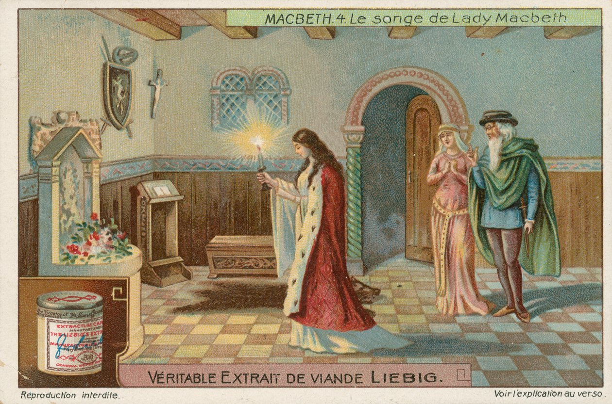 Macbeth, carte de Liebig, début du 20e siècle (chromo) - European School