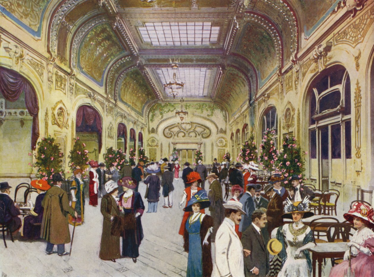 Monte-Carlo, Le Casino de Beau-Soleil (colour litho) - European School