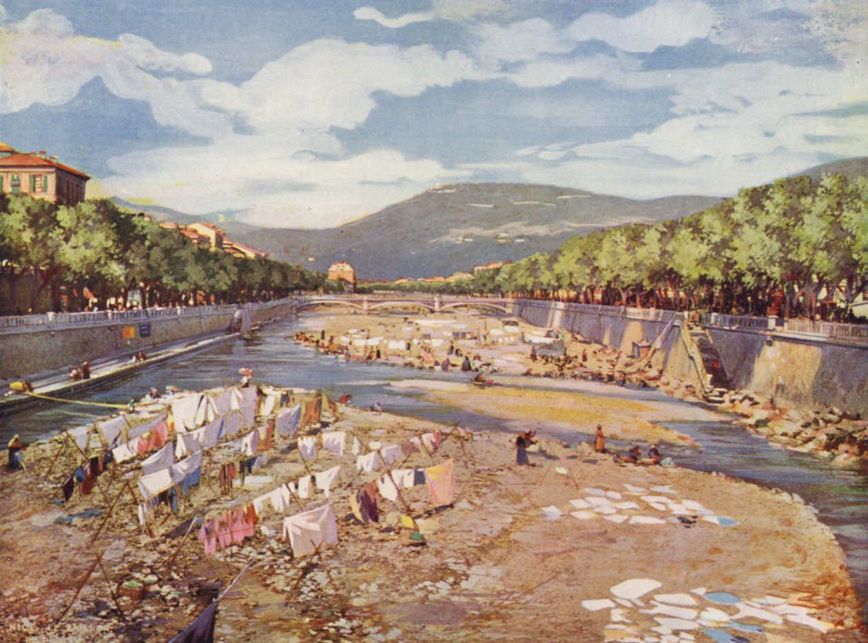 Nice, Le Paillon (colour litho) - European School
