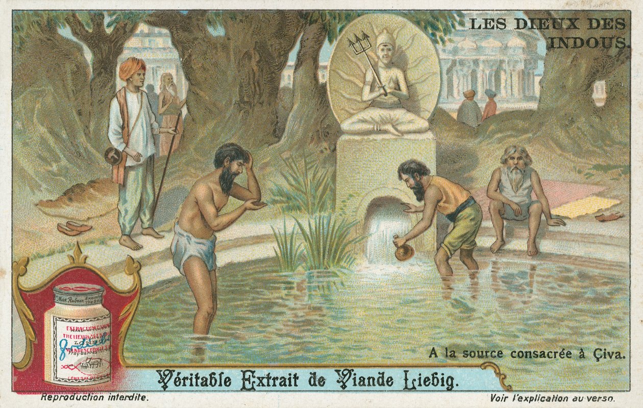 Shiva, dieu indien, carte de Liebig, début du 20e siècle (chromo) - European School