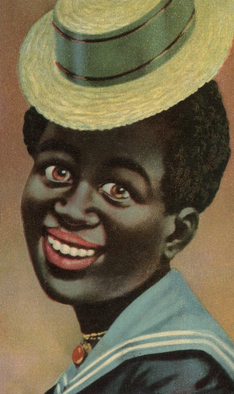 Africain souriant en costume de marin (lithographie couleur) - European School