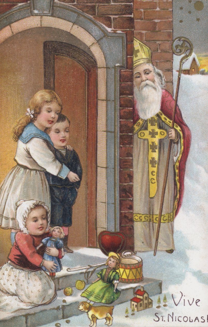Carte de Saint-Nicolas (chromolitho) - European School