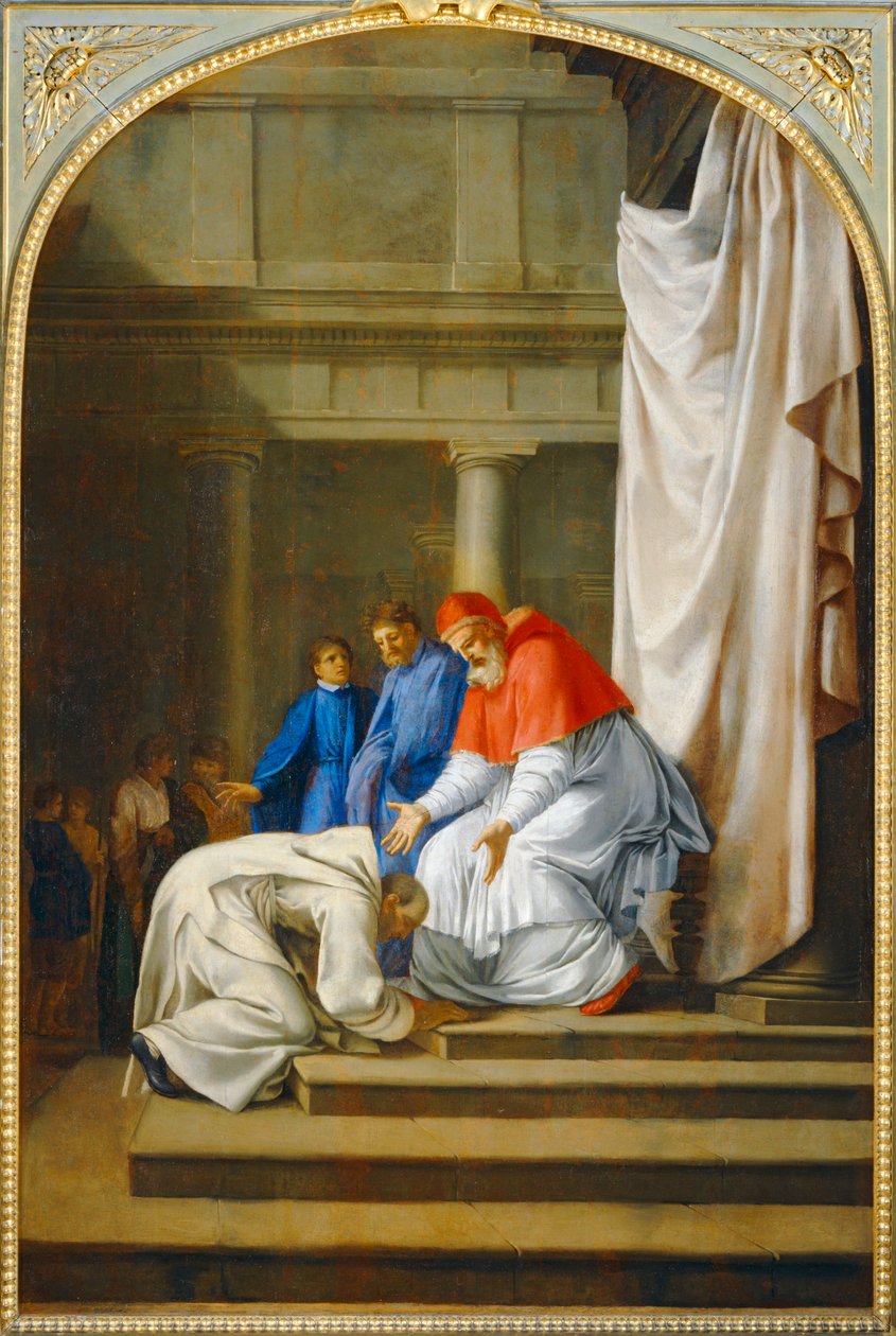 Saint Bruno aux pieds du pape Urbain II - Saint Bruno aux pieds du pape Urbain II. 1645-1648 ... - Eustache (studio of) Le Sueur