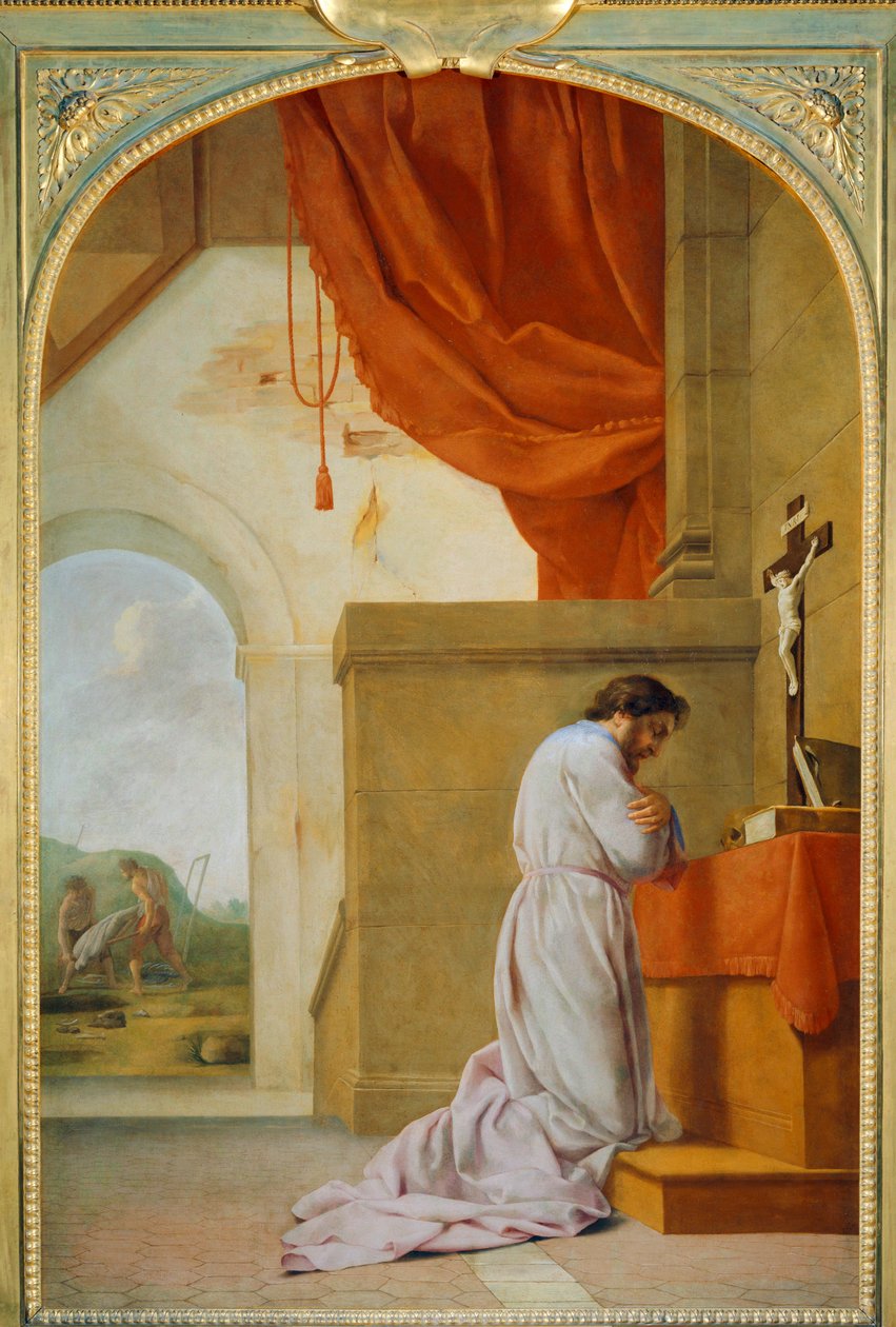 Saint Bruno en prière - Saint Bruno in prayer ... - Eustache (studio of) Le Sueur