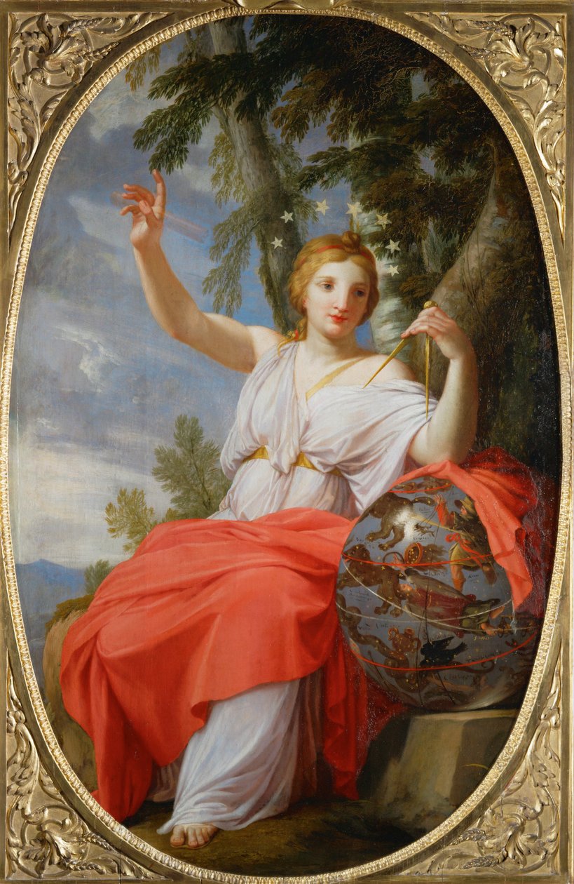 La muse Urania. De la Chambre des Muses, Louvre, Paris ... - Eustache (studio of) Le Sueur