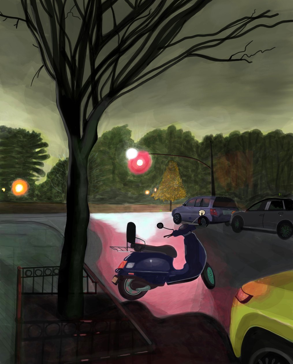 2:45 A.M7th Street et Prospect Park West (art numérique) - Evan Sklar