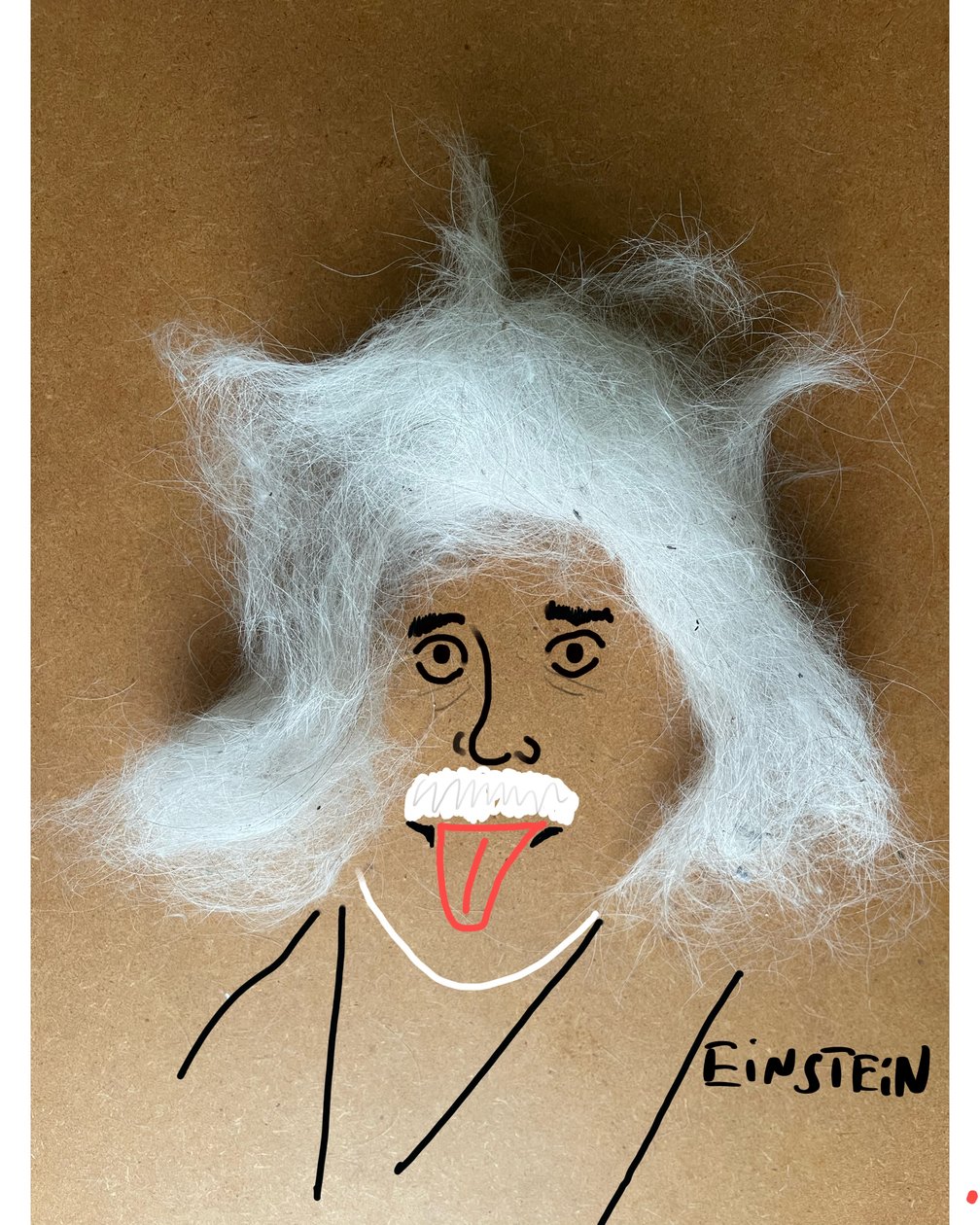 Albert Einstein (dessin collage) - Evan Sklar