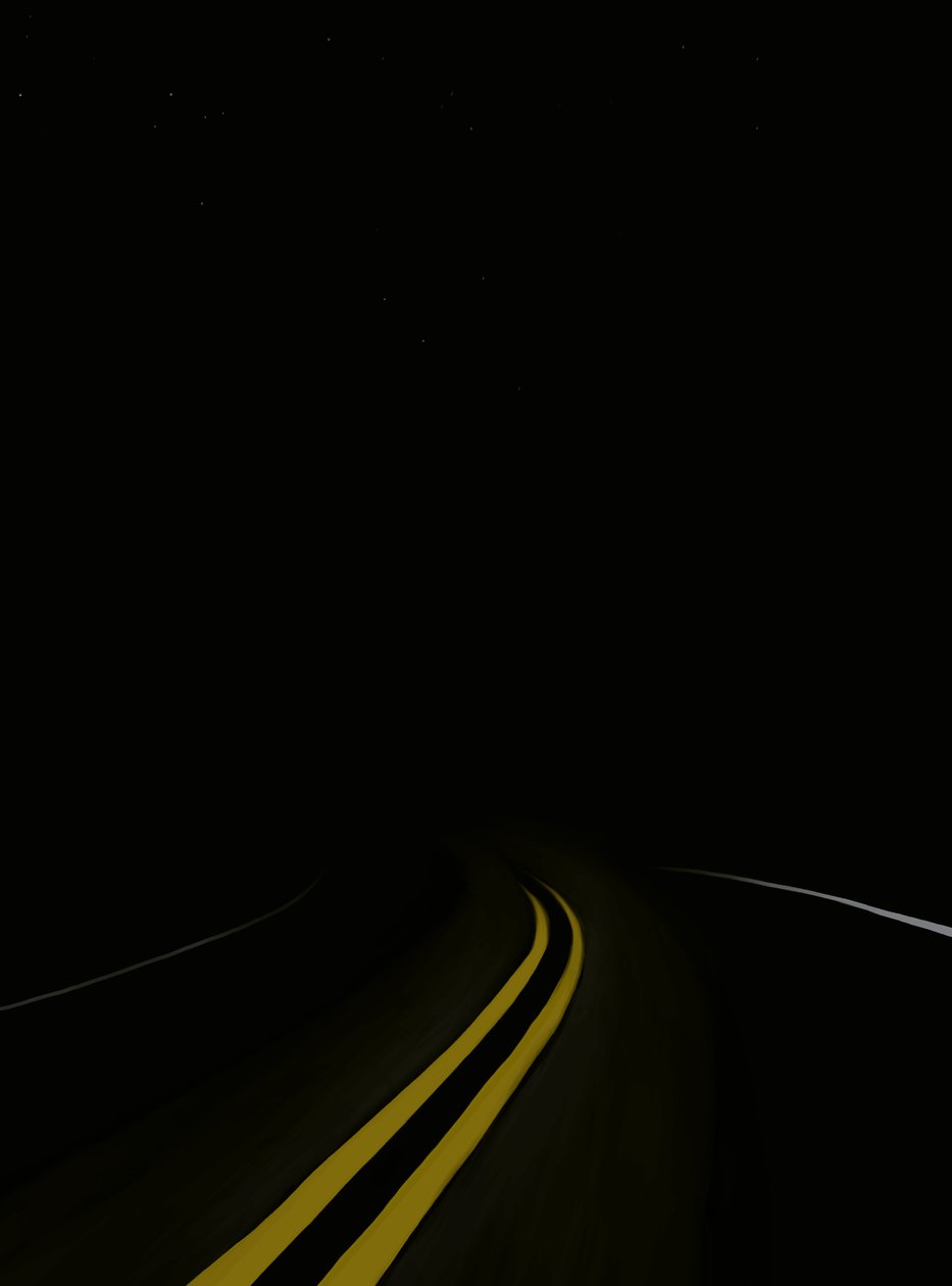 Conduire la route la nuit # 3 Brooklyn (art numérique) - Evan Sklar
