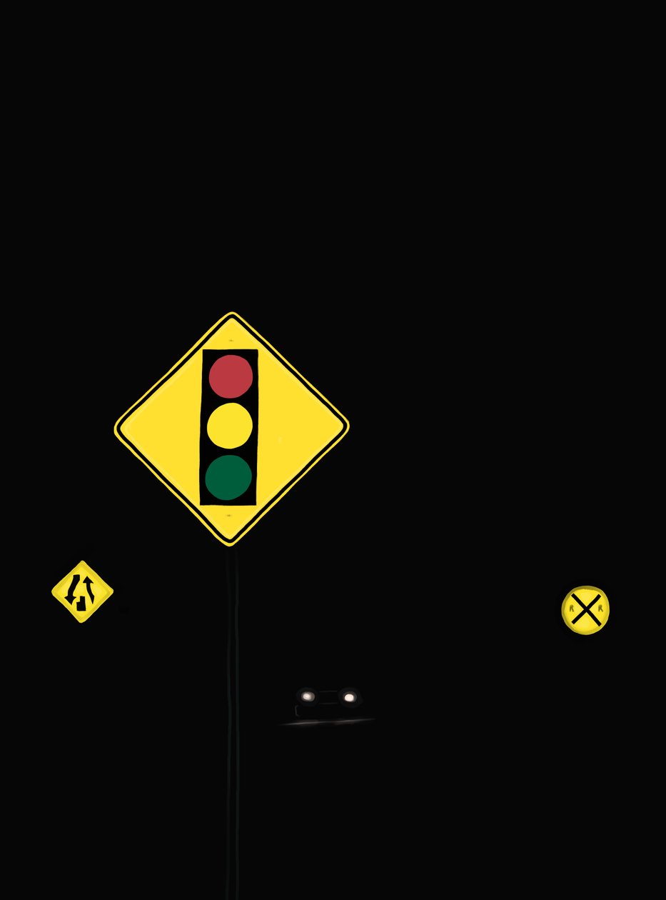 Conduire la route la nuit # 6 Brooklyn (art numérique) - Evan Sklar