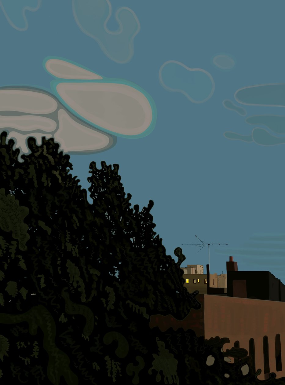 Crépuscule et 8e rue, Brooklyn (art numérique) - Evan Sklar