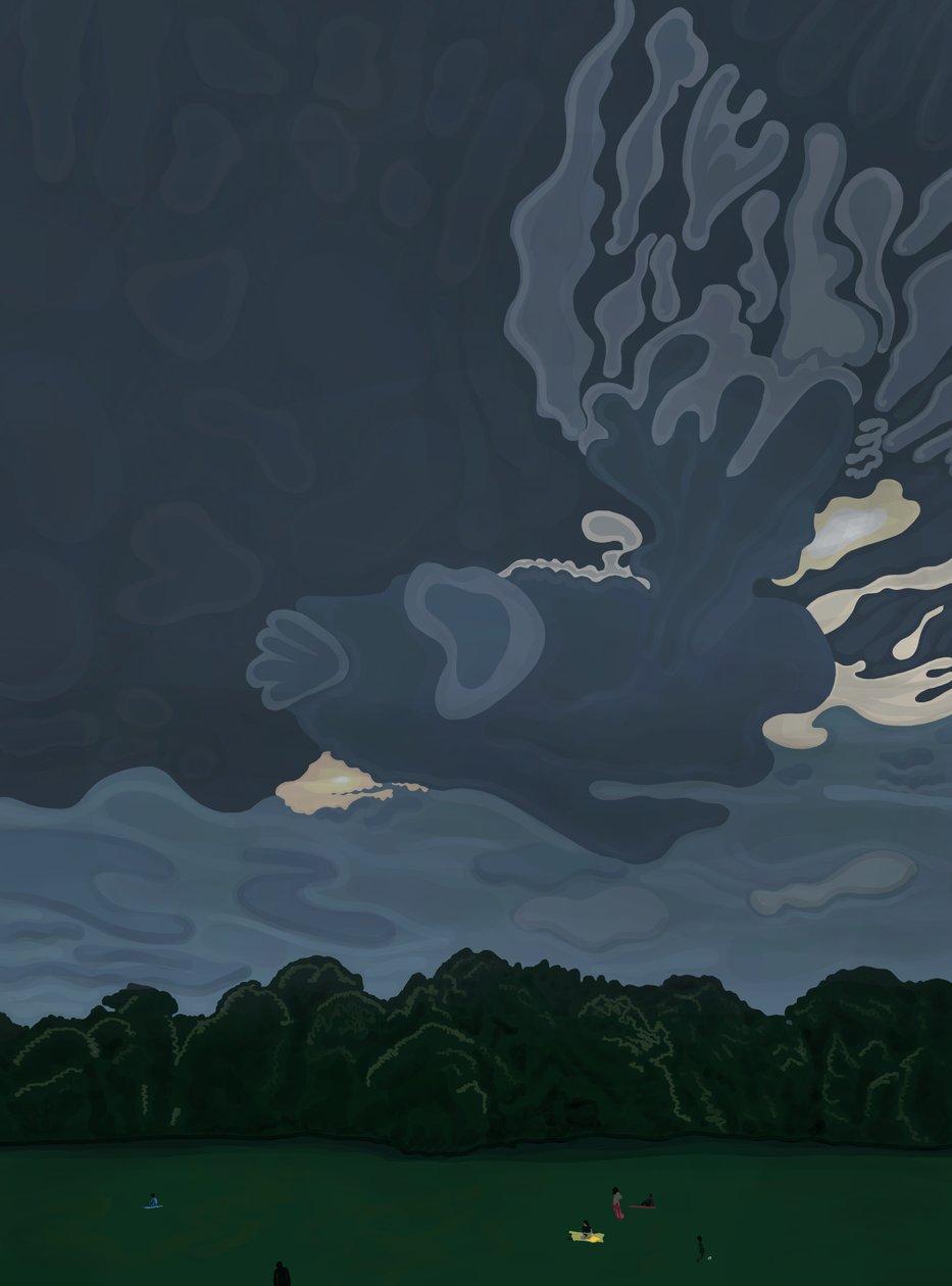 Crépuscule et nuages, Prospect Park, Brooklyn (art numérique) - Evan Sklar