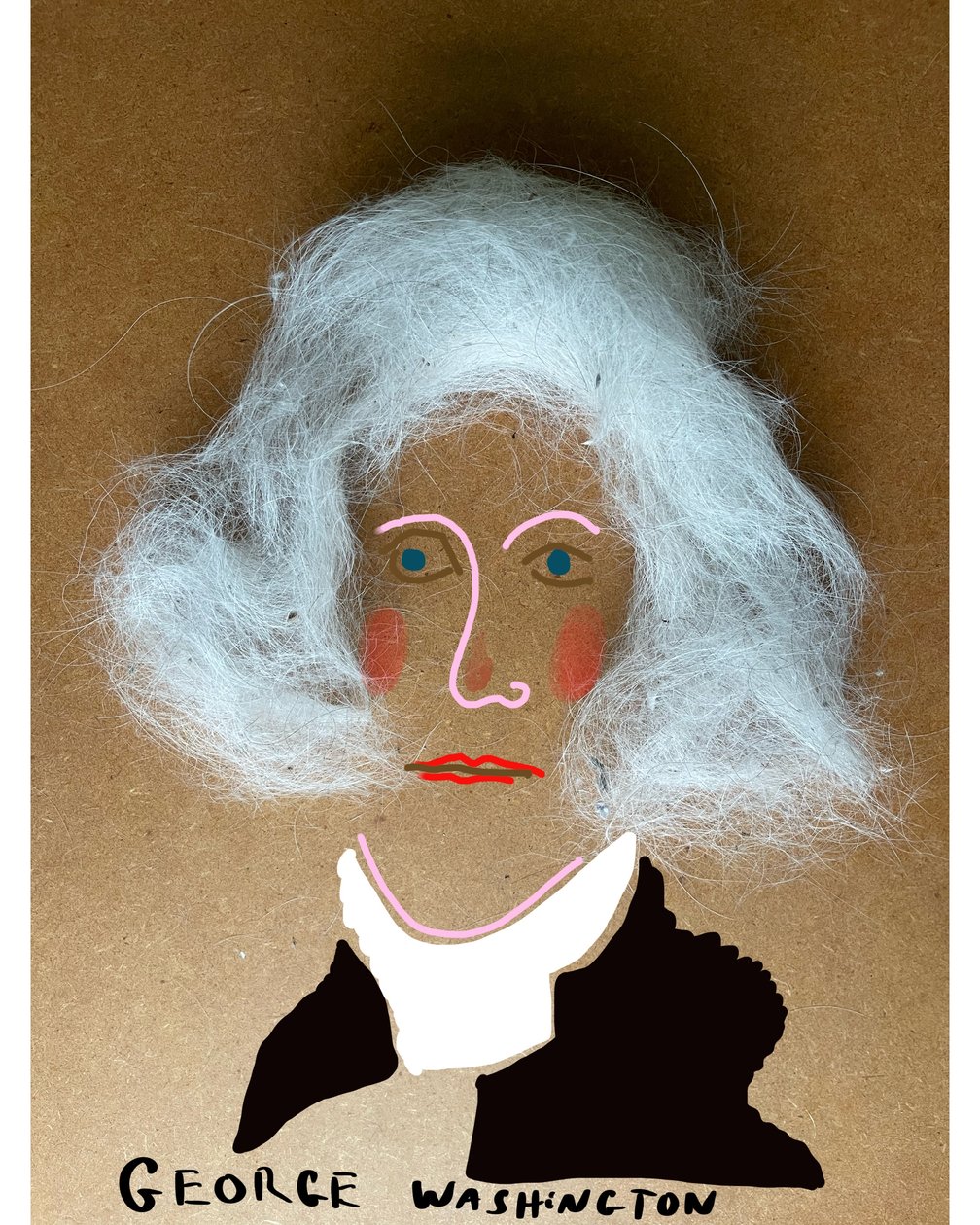 George Washington (dessin collage) - Evan Sklar