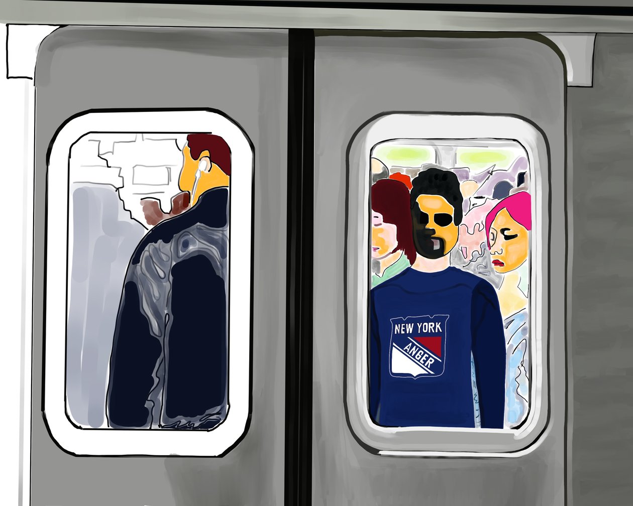 New York Anger (art numérique) - Evan Sklar