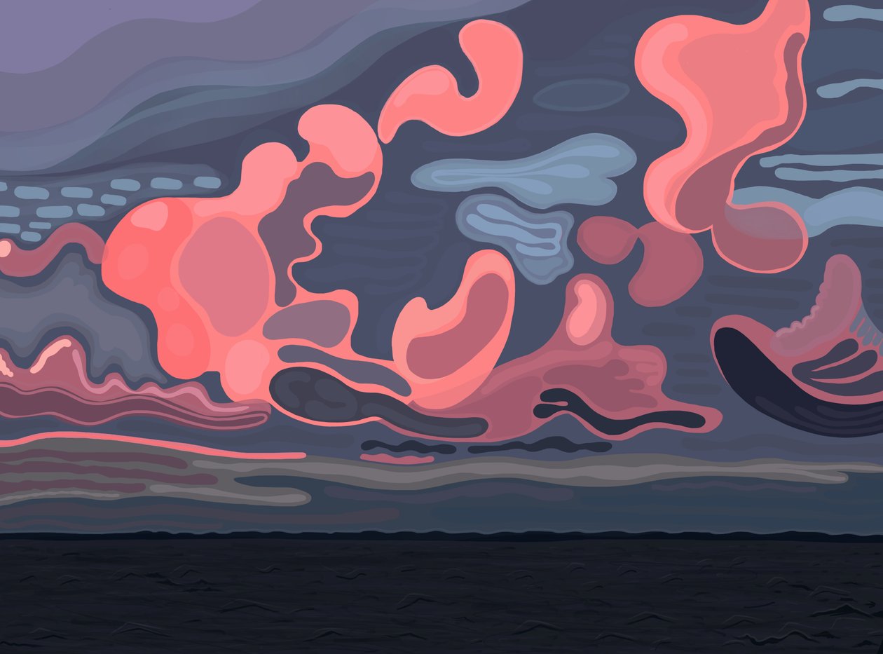Océan et nuages, Brooklyn (art numérique) - Evan Sklar